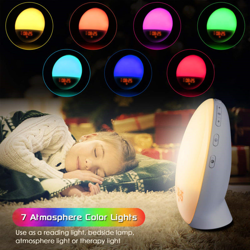 Creative Multifunctional LED Alarm Clock with Sunrise Simulation
