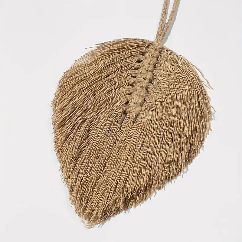 Boho Leaf Macramé Curtain Holder (1 Piece)