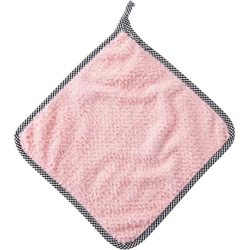 Hangable Double-Sided Coral Fleece Kitchen Wipes