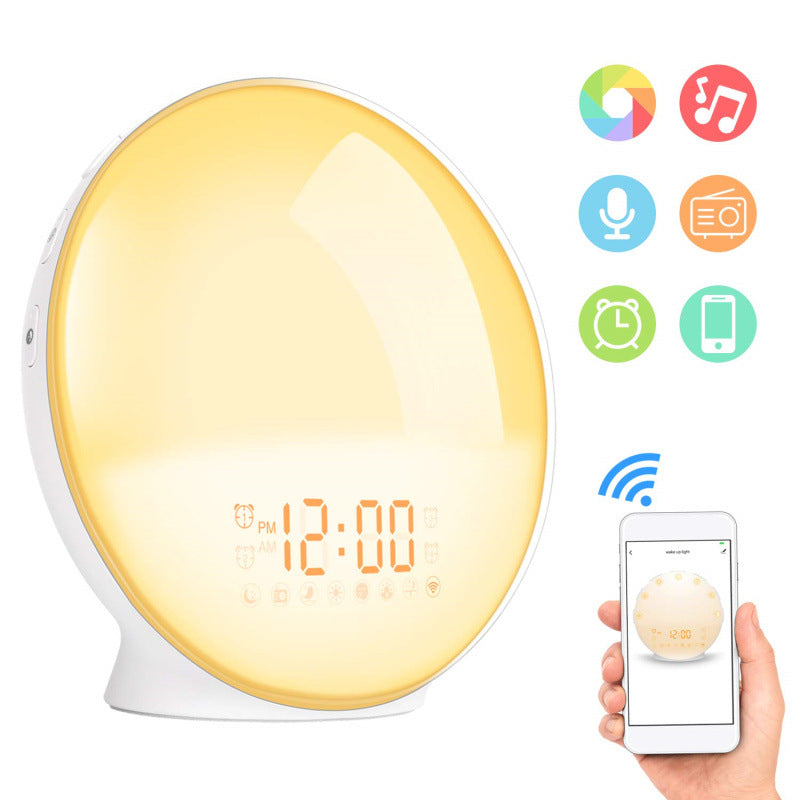 Creative Multifunctional LED Alarm Clock with Sunrise Simulation