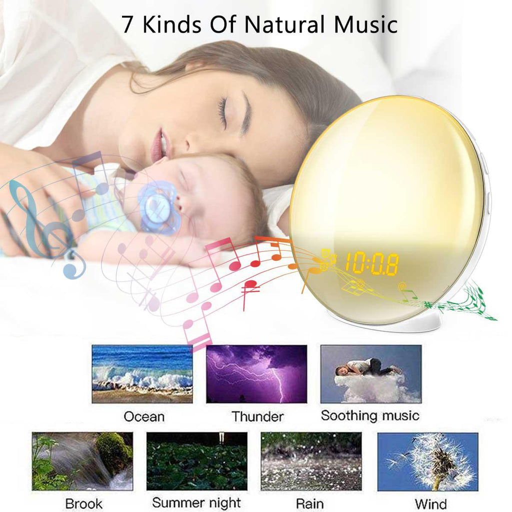 Creative Multifunctional LED Alarm Clock with Sunrise Simulation