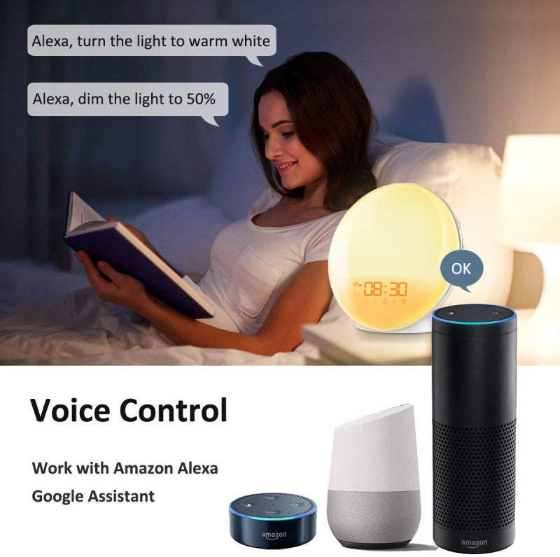 Creative Multifunctional LED Alarm Clock with Sunrise Simulation