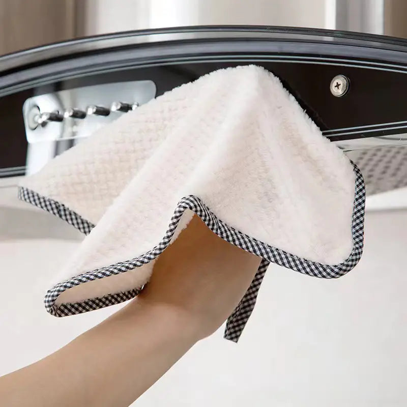 Hangable Double-Sided Coral Fleece Kitchen Wipes